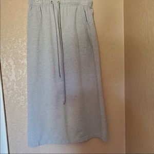 Gray drawstring skirt